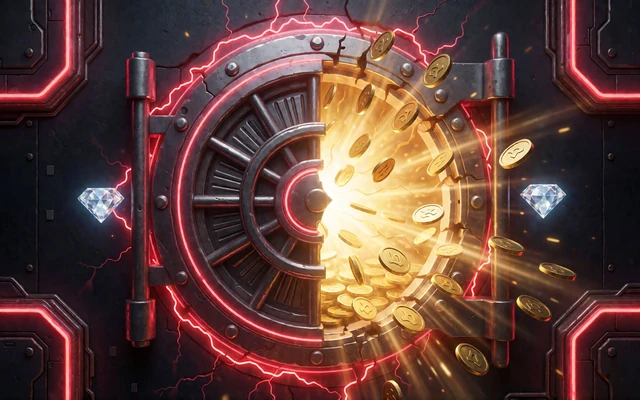 WowPot! Jackpot Slot: Neon-Tresor &ouml;ffnet sich mit Goldlicht und M&uuml;nzregen